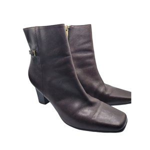 Elditas Women's Brown Ankle Zip Boots  Sz 6.5